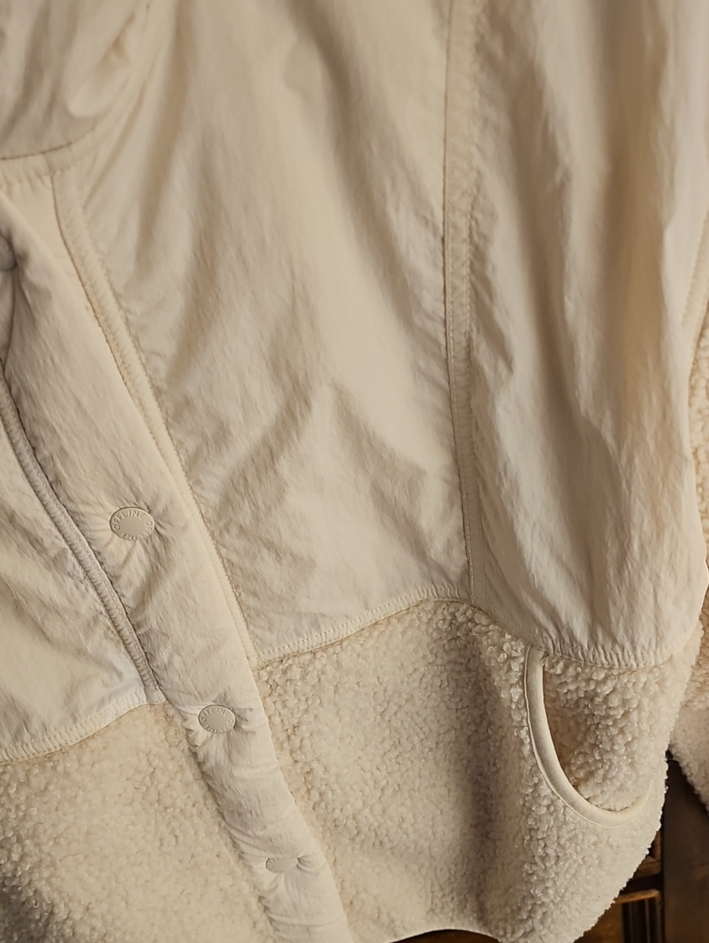 OFFLINE By Aerie Womens XS Super Cute Jacket!! Ivory And Fleece! Nwots - Picture 4 of 9